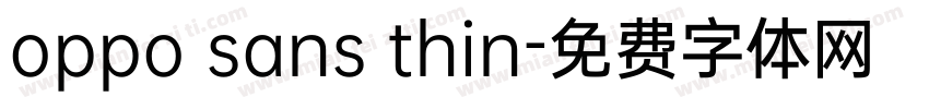 oppo sans thin字体转换